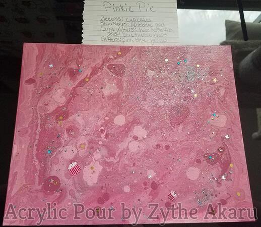 Pinkie Pie (Acrylic Pour with Design)
